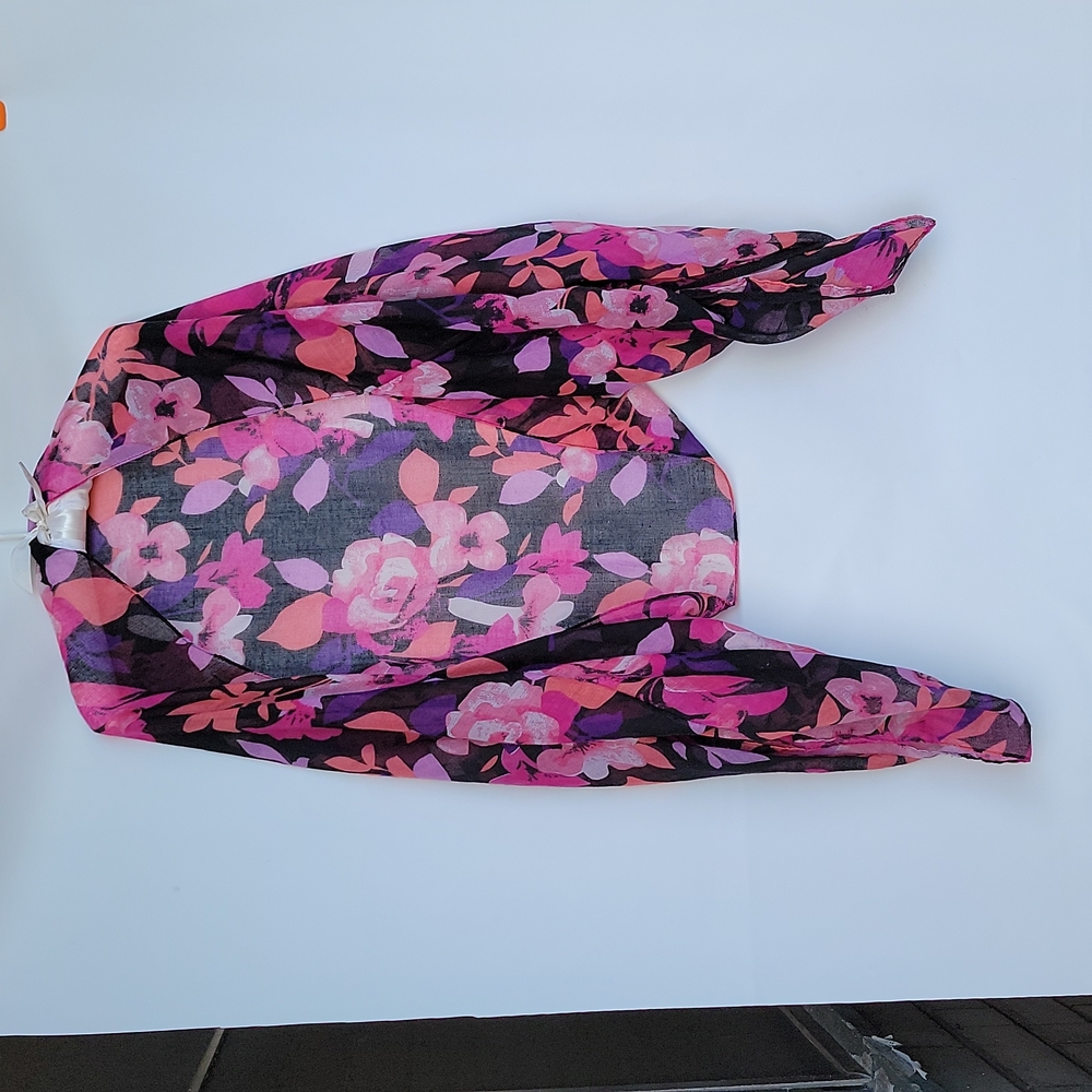 One of a kind floral covertible scarf